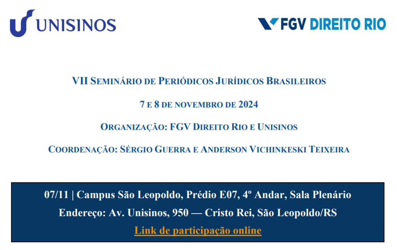 VII Seminário de Periódicos Jurídicos Brasileiros