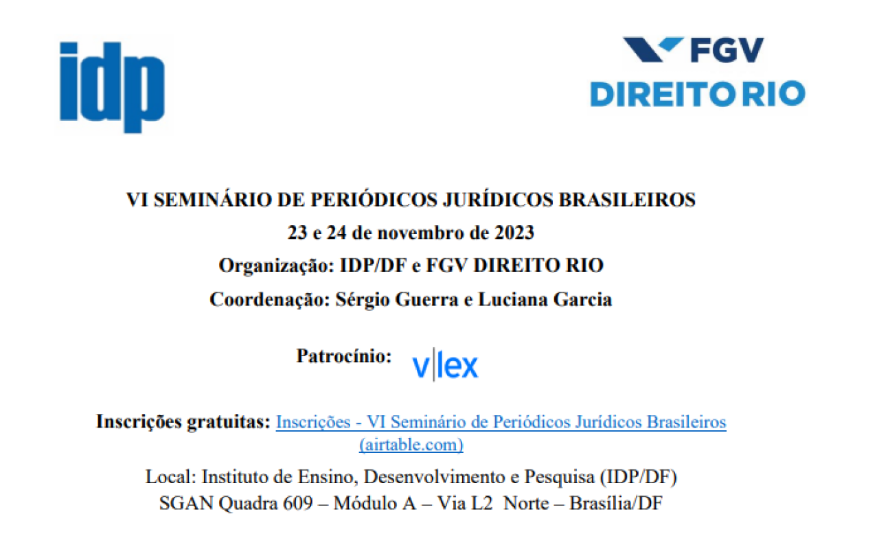 VI Seminário de Periódicos Jurídicos Brasileiros